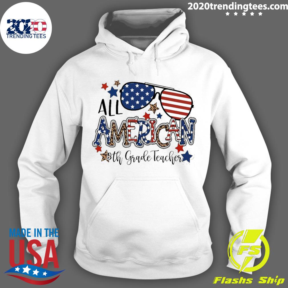 Official all American 5th Grade Teacher Independence - Adult & Kids T-Shirts, Sweatshirts & Hoodies apparel design preview 2