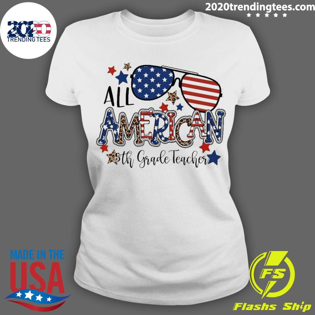 Official all American 5th Grade Teacher Independence - Adult & Kids T-Shirts, Sweatshirts & Hoodies apparel design preview 3