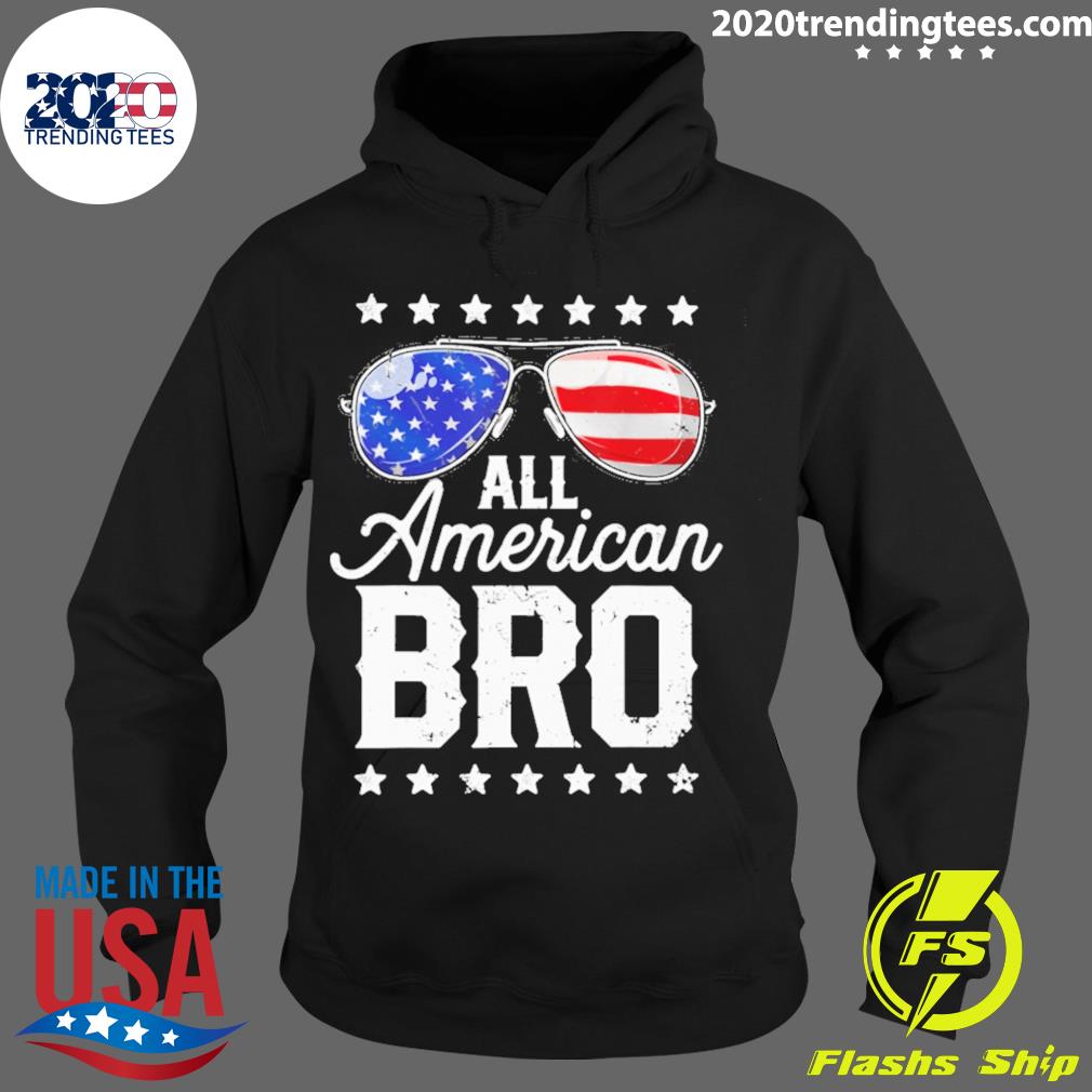 Official all American Bro 4th of July Men Family - Adult & Kids T-Shirts, Sweatshirts & Hoodies apparel design preview 2