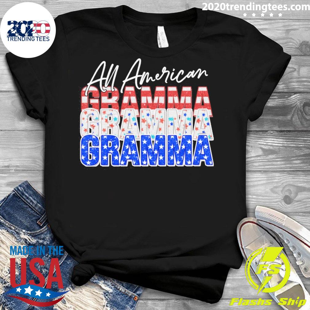 Official all American Gramma Independence Day - Adult & Kids T-Shirts, Sweatshirts & Hoodies apparel design preview 3