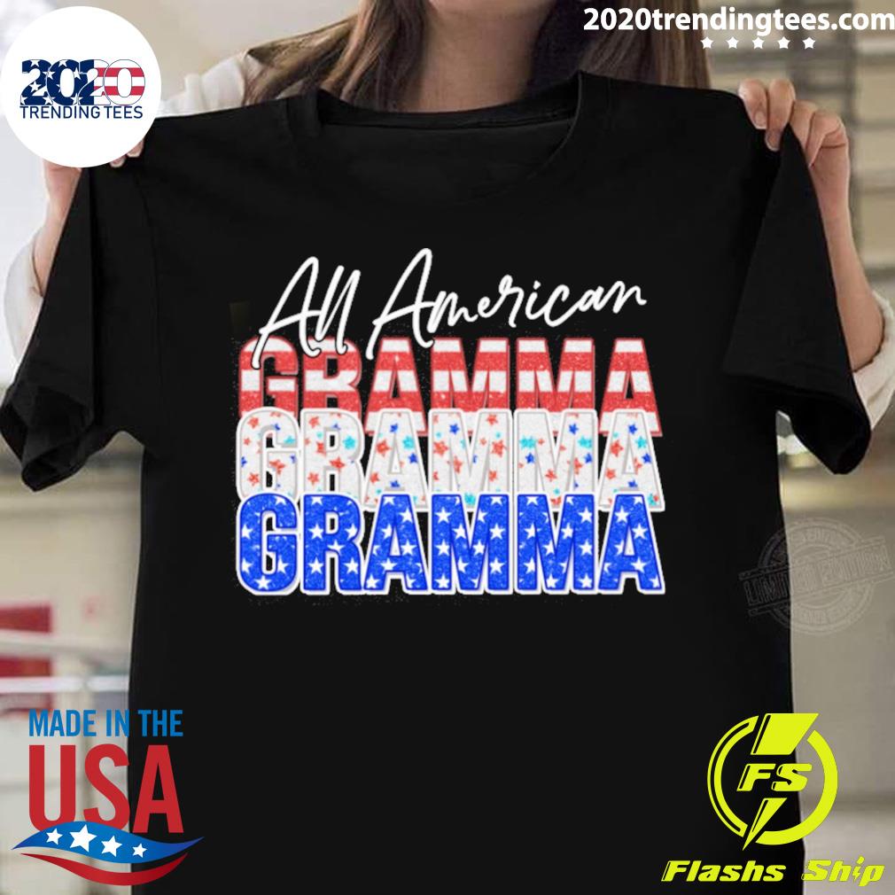 Official all American Gramma Independence Day - Adult & Kids T-Shirts, Sweatshirts & Hoodies apparel design preview 1