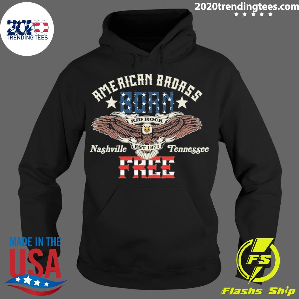 Official american Badass Born Frees - Adult & Kids T-Shirts, Sweatshirts & Hoodies apparel design preview 2