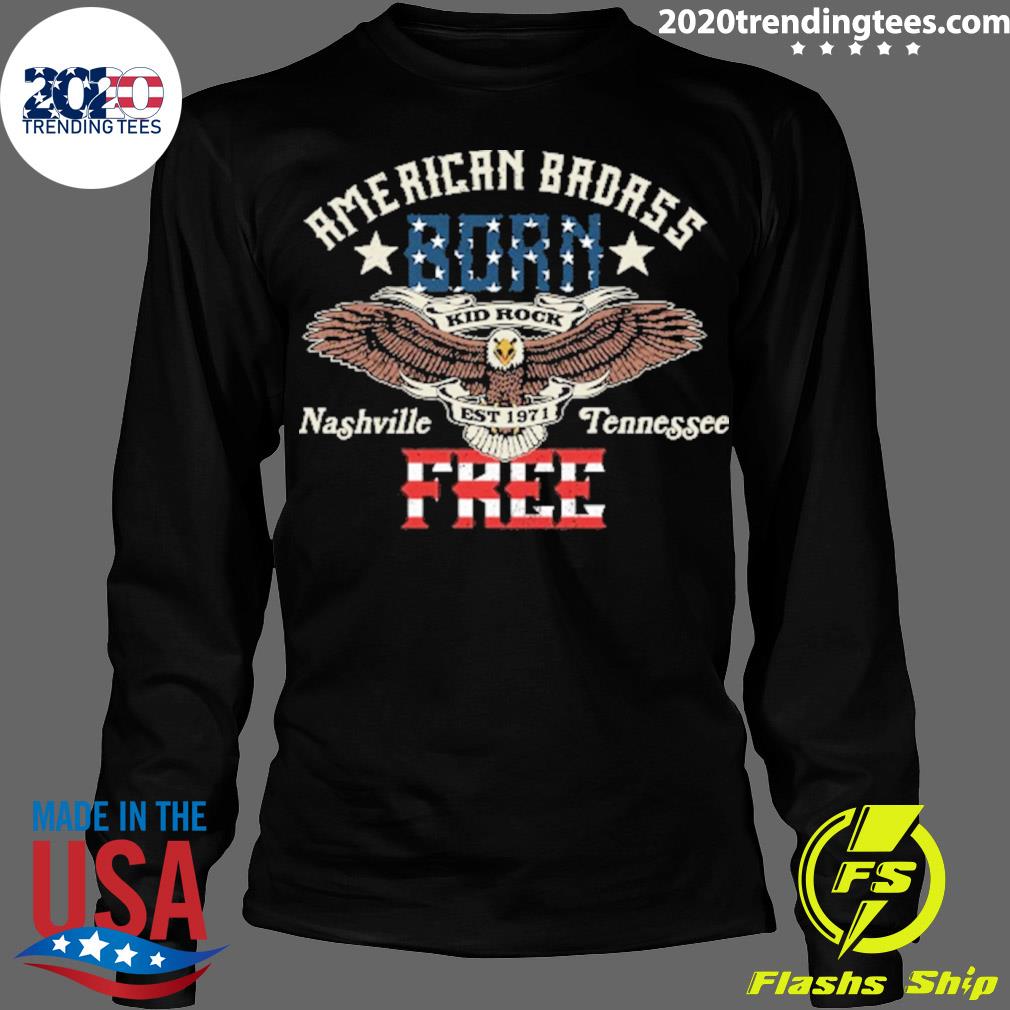 Official american Badass Born Frees - Adult & Kids T-Shirts, Sweatshirts & Hoodies apparel design preview 4