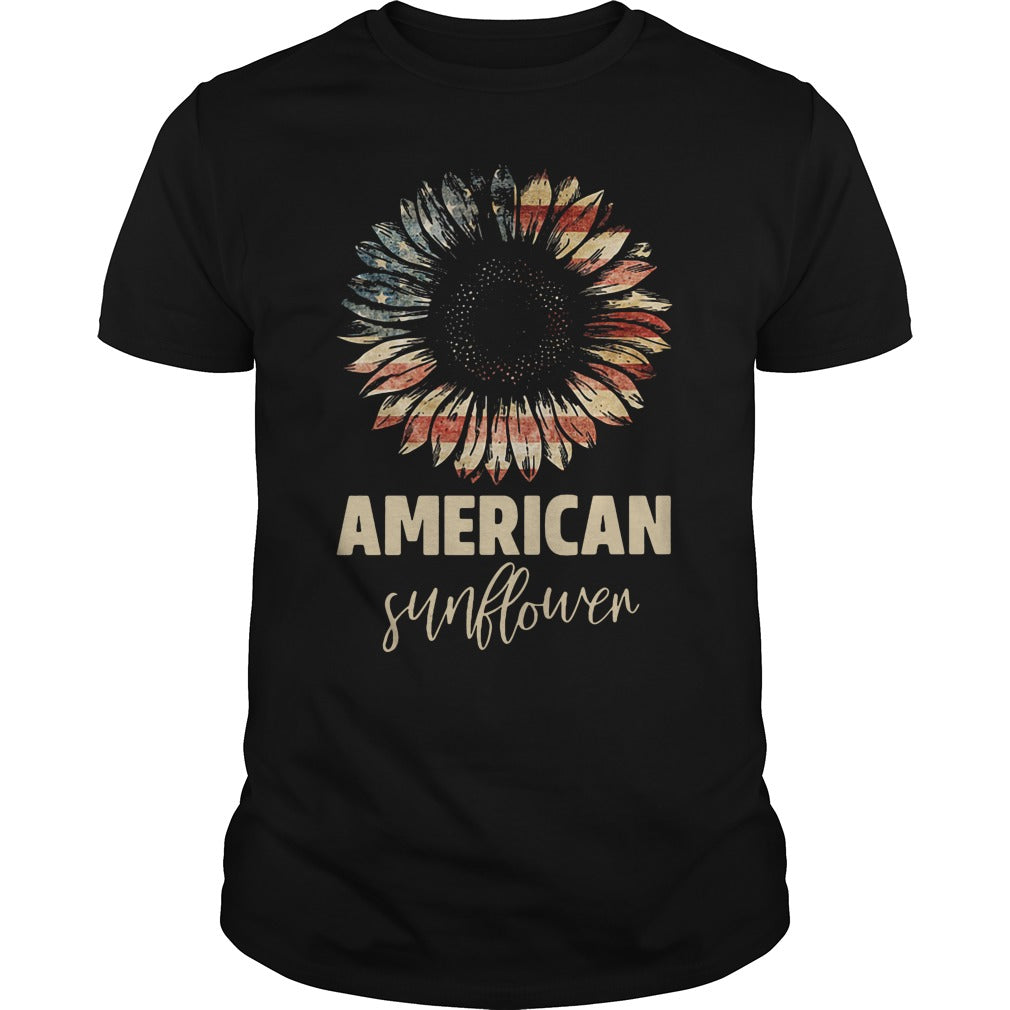Official American Flag Sunflower - Adult & Kids T-Shirts, Sweatshirts & Hoodies apparel design preview 1