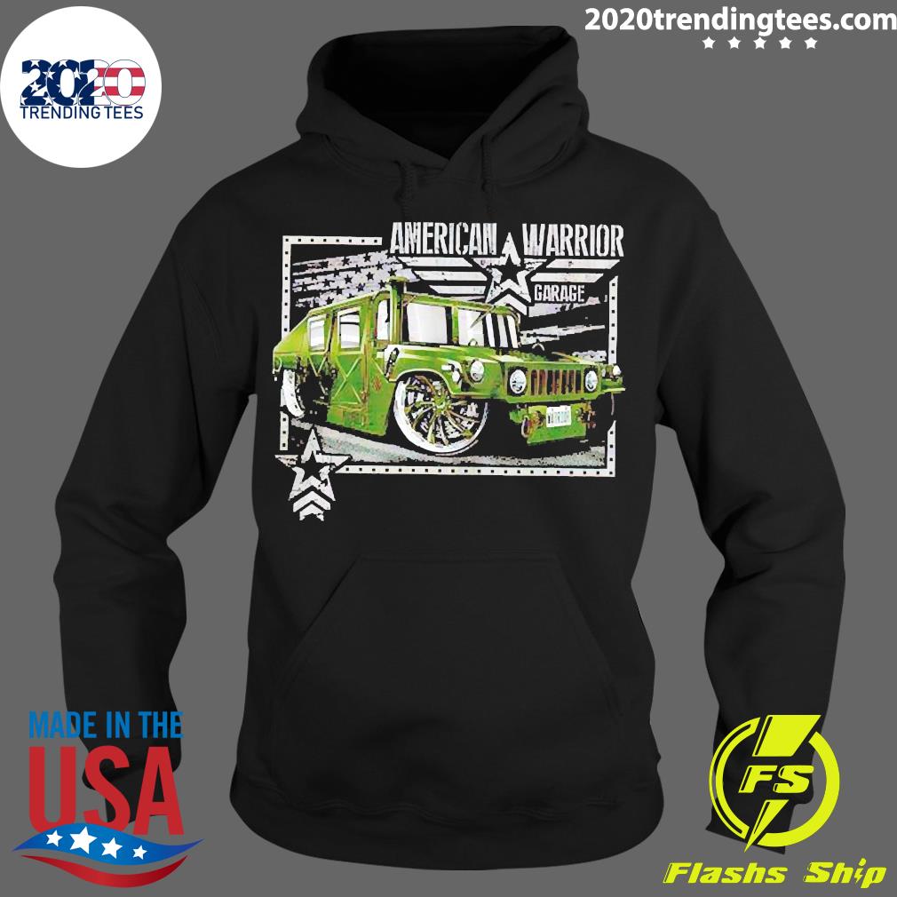 Official american Warrior Garage Humvee - Adult & Kids T-Shirts, Sweatshirts & Hoodies apparel design preview 2