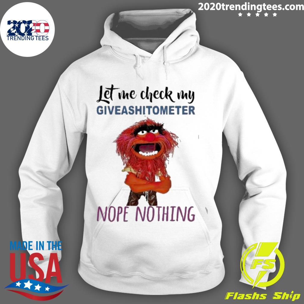 Official animal Muppet Let Me Check My Giveshitometer - Adult & Kids T-Shirts, Sweatshirts & Hoodies apparel design preview 2