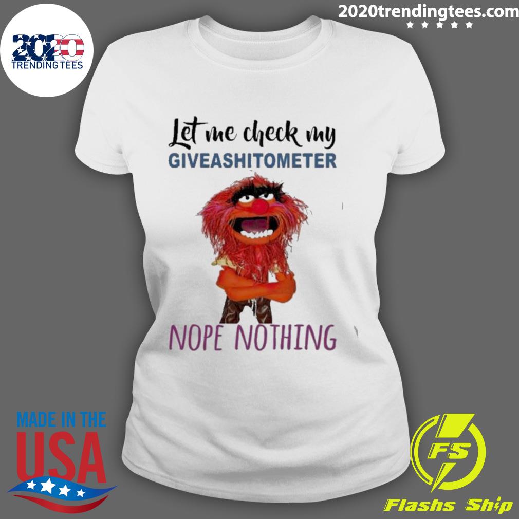 Official animal Muppet Let Me Check My Giveshitometer - Adult & Kids T-Shirts, Sweatshirts & Hoodies apparel design preview 3