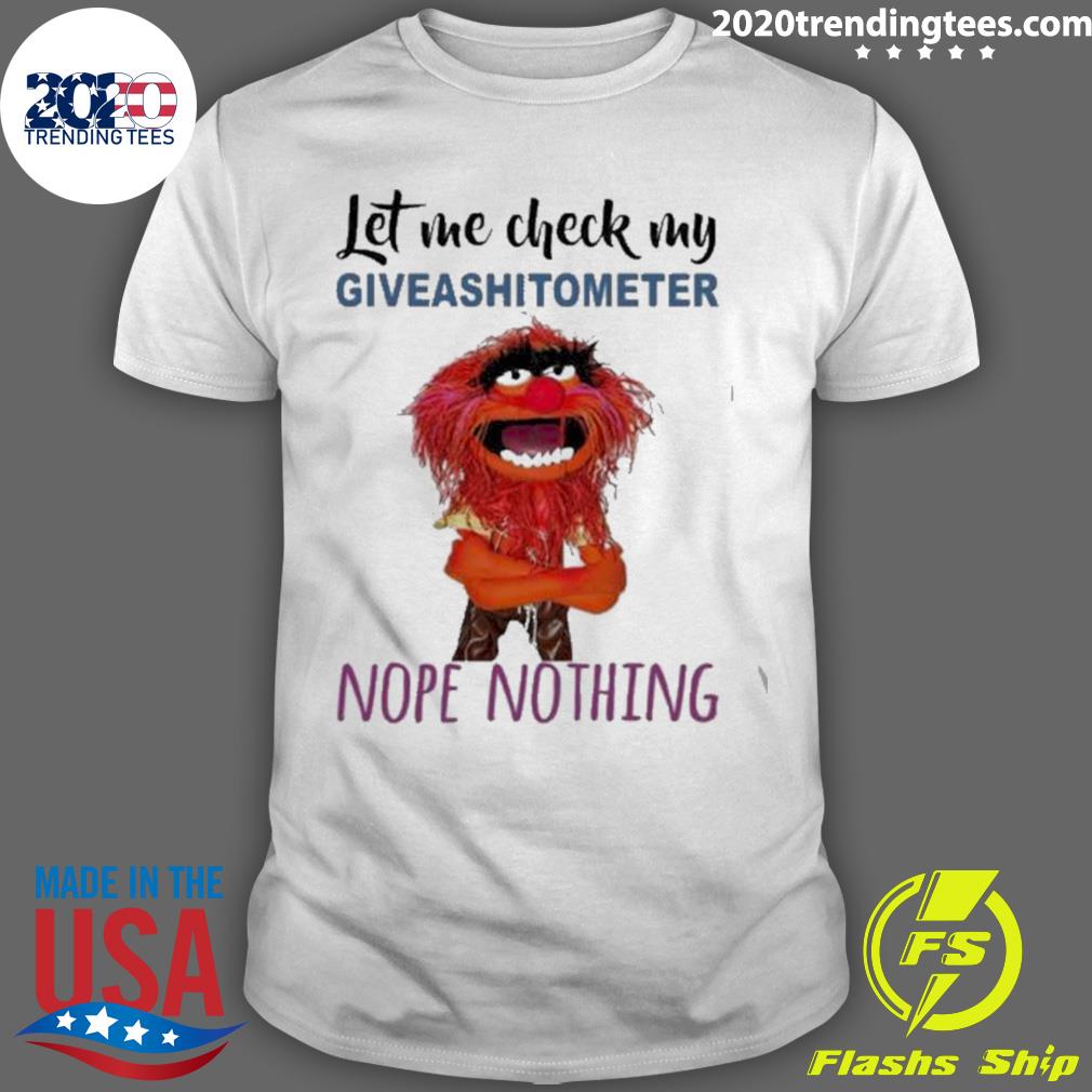 Official animal Muppet Let Me Check My Giveshitometer - Adult & Kids T-Shirts, Sweatshirts & Hoodies apparel design preview 1