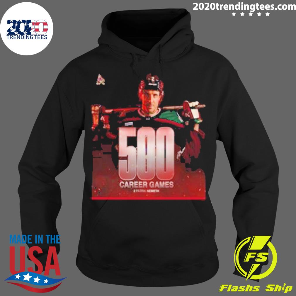 Official arizona Coyotes Patrik Nemeth 500 Career - Adult & Kids T-Shirts, Sweatshirts & Hoodies apparel design preview 2
