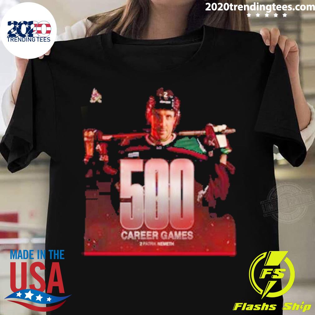 Official arizona Coyotes Patrik Nemeth 500 Career - Adult & Kids T-Shirts, Sweatshirts & Hoodies apparel design preview 1