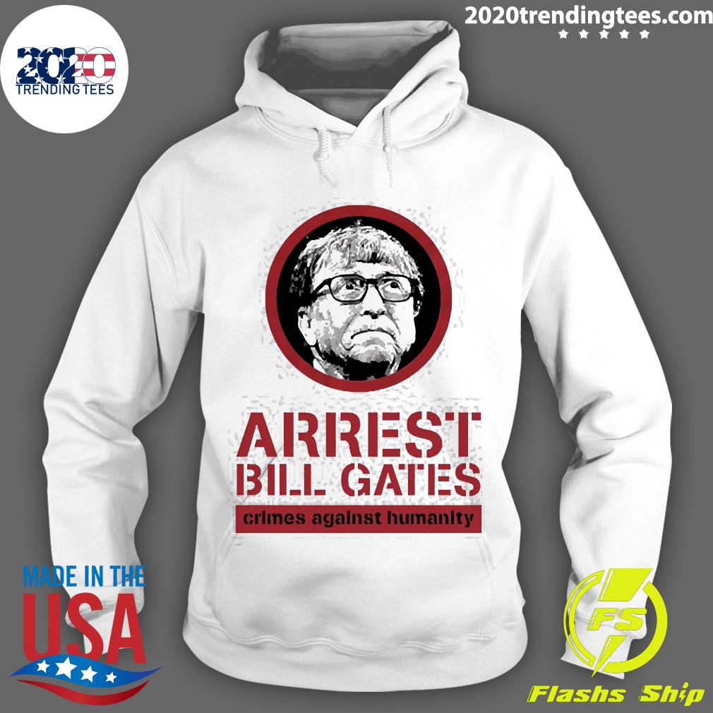 Official arrest Bill Gates Crimes Against Humanity - Adult & Kids T-Shirts, Sweatshirts & Hoodies apparel design preview 2