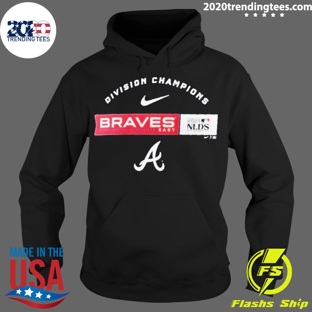 Official atlanta Braves Nike 2023 NL East Division - Adult & Kids T-Shirts, Sweatshirts & Hoodies apparel design preview 2