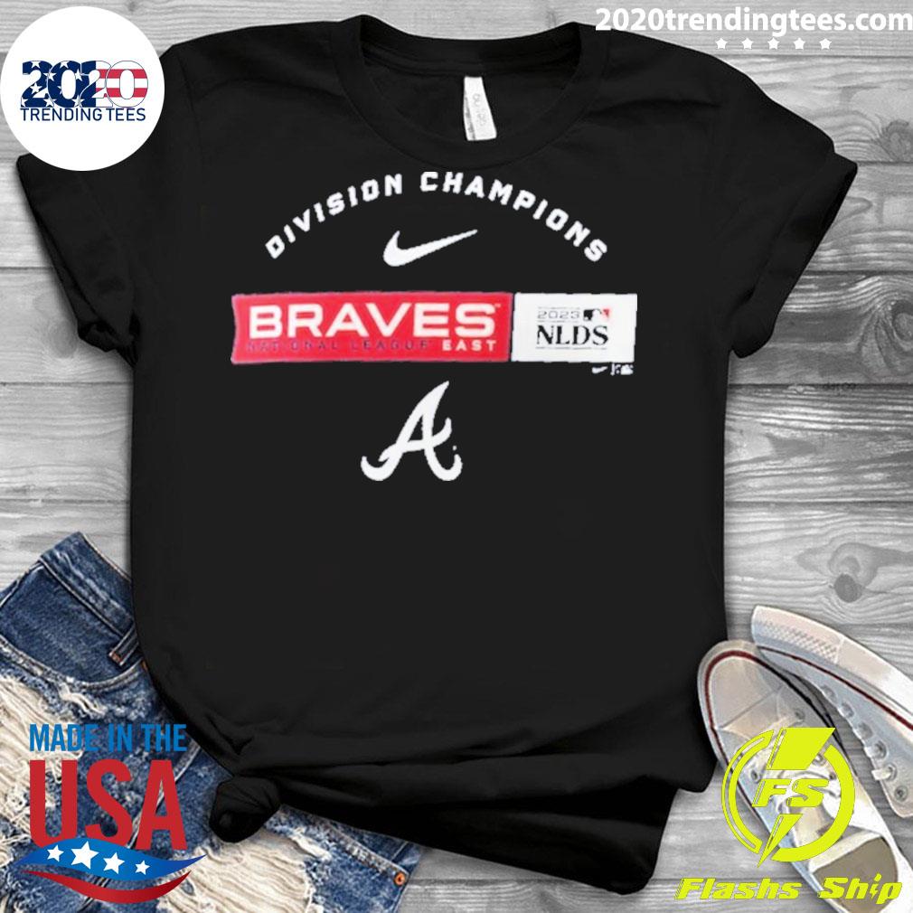 Official atlanta Braves Nike 2023 NL East Division - Adult & Kids T-Shirts, Sweatshirts & Hoodies apparel design preview 3