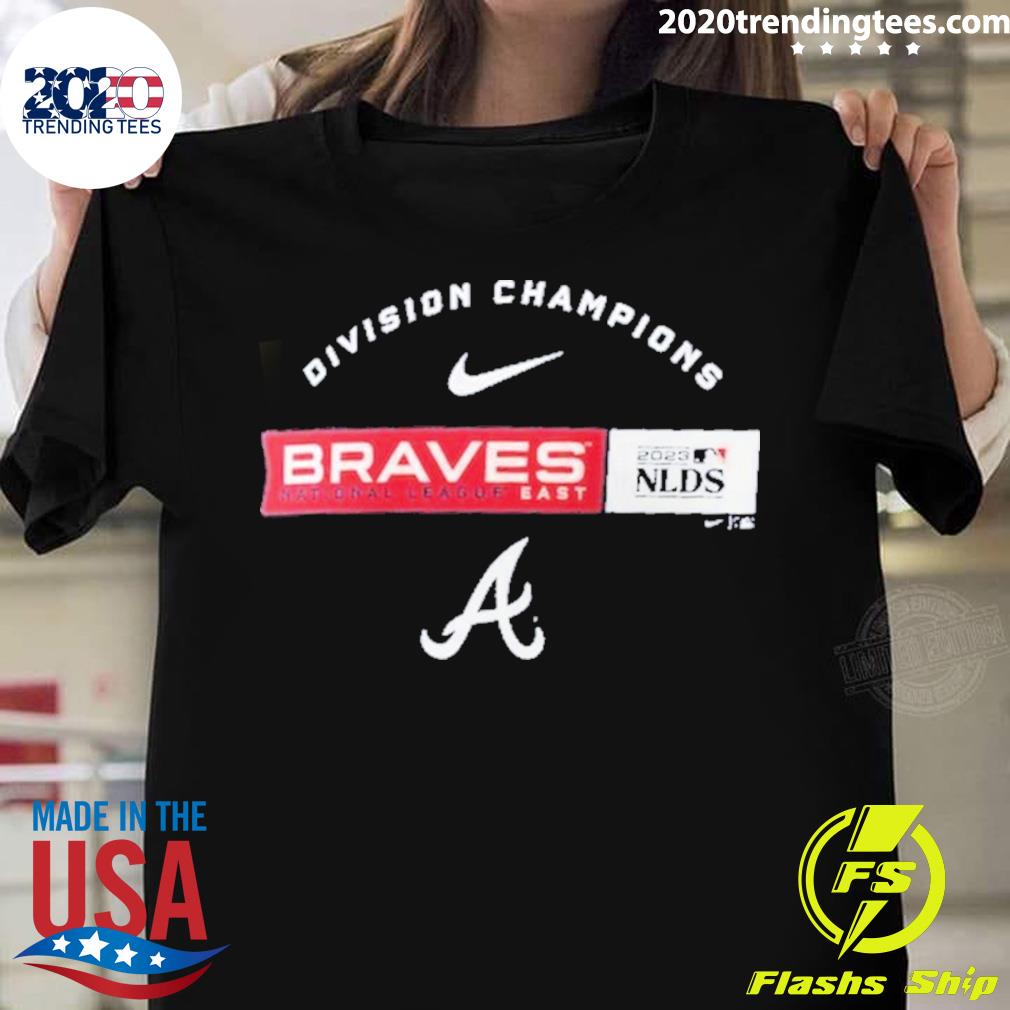Official atlanta Braves Nike 2023 NL East Division - Adult & Kids T-Shirts, Sweatshirts & Hoodies apparel design preview 1