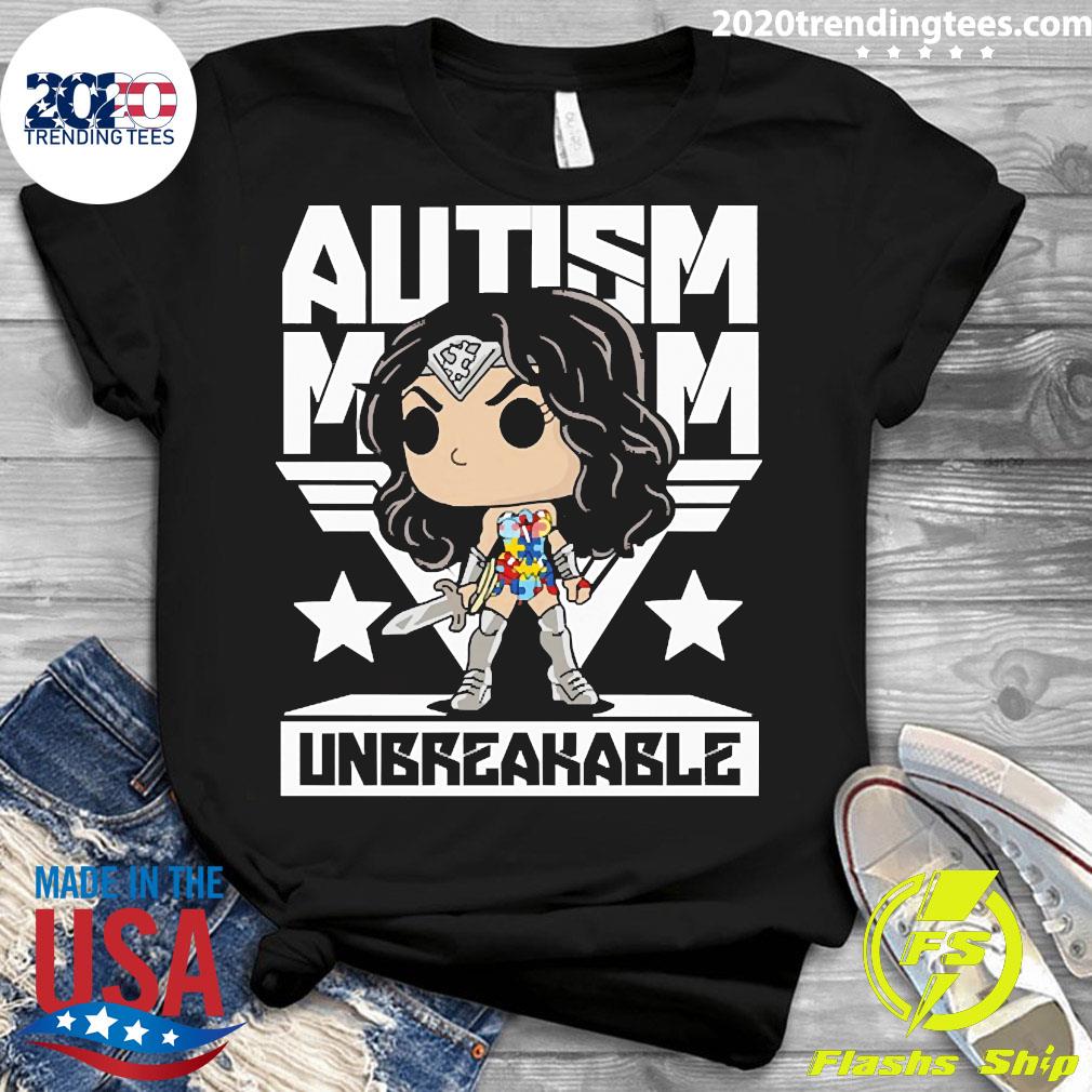 Official autism Mom Unbreakable - Adult & Kids T-Shirts, Sweatshirts & Hoodies apparel design preview 3