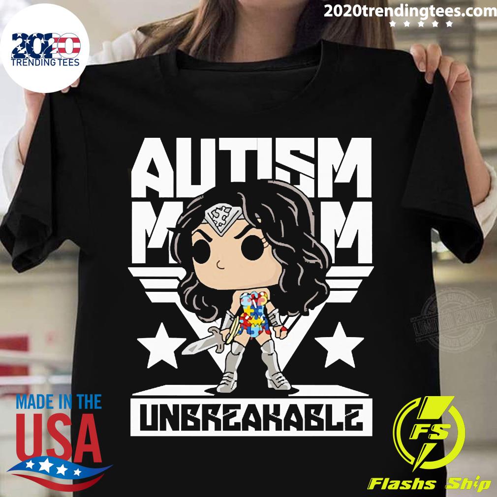 Official autism Mom Unbreakable - Adult & Kids T-Shirts, Sweatshirts & Hoodies apparel design preview 1