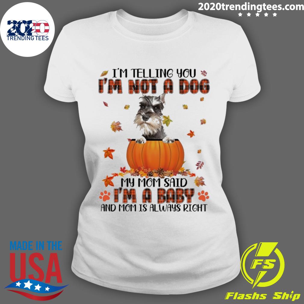 Official autumn Baby Grey Miniature Schnauzer I'm - Adult & Kids T-Shirts, Sweatshirts & Hoodies apparel design preview 3