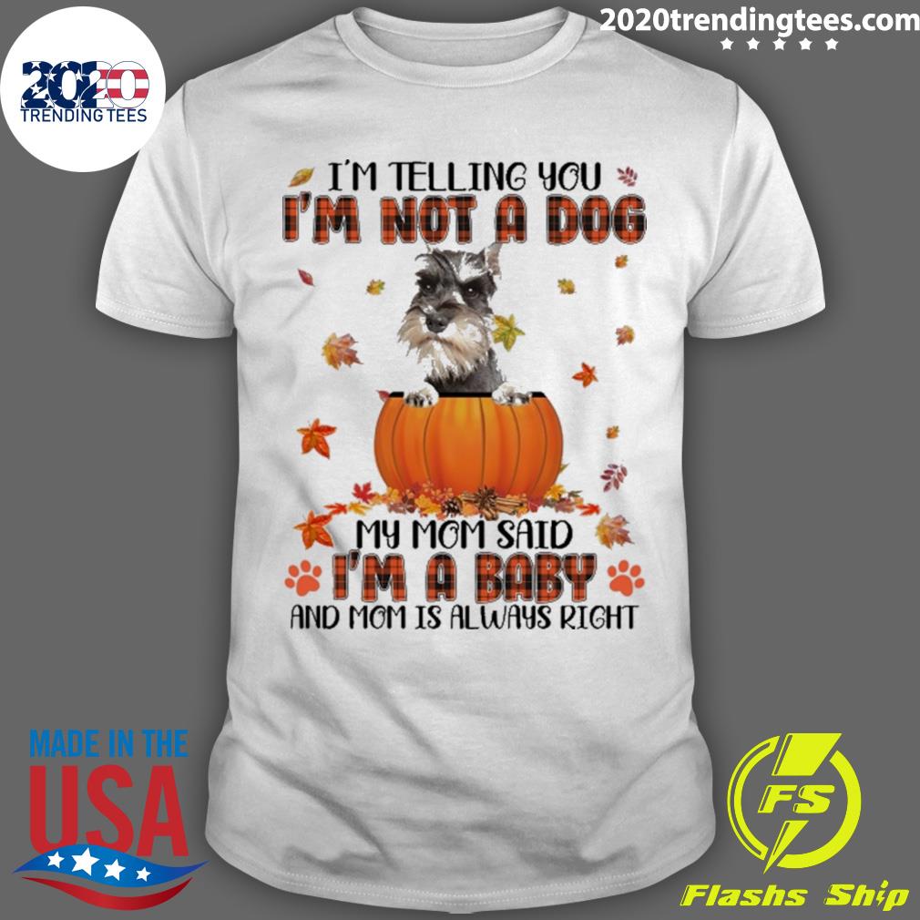 Official autumn Baby Grey Miniature Schnauzer I'm - Adult & Kids T-Shirts, Sweatshirts & Hoodies apparel design preview 1