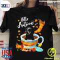 Official autumn Coffee Hello Black Labrador Pup Dog - Adult & Kids T-Shirts, Sweatshirts & Hoodies apparel design preview 1