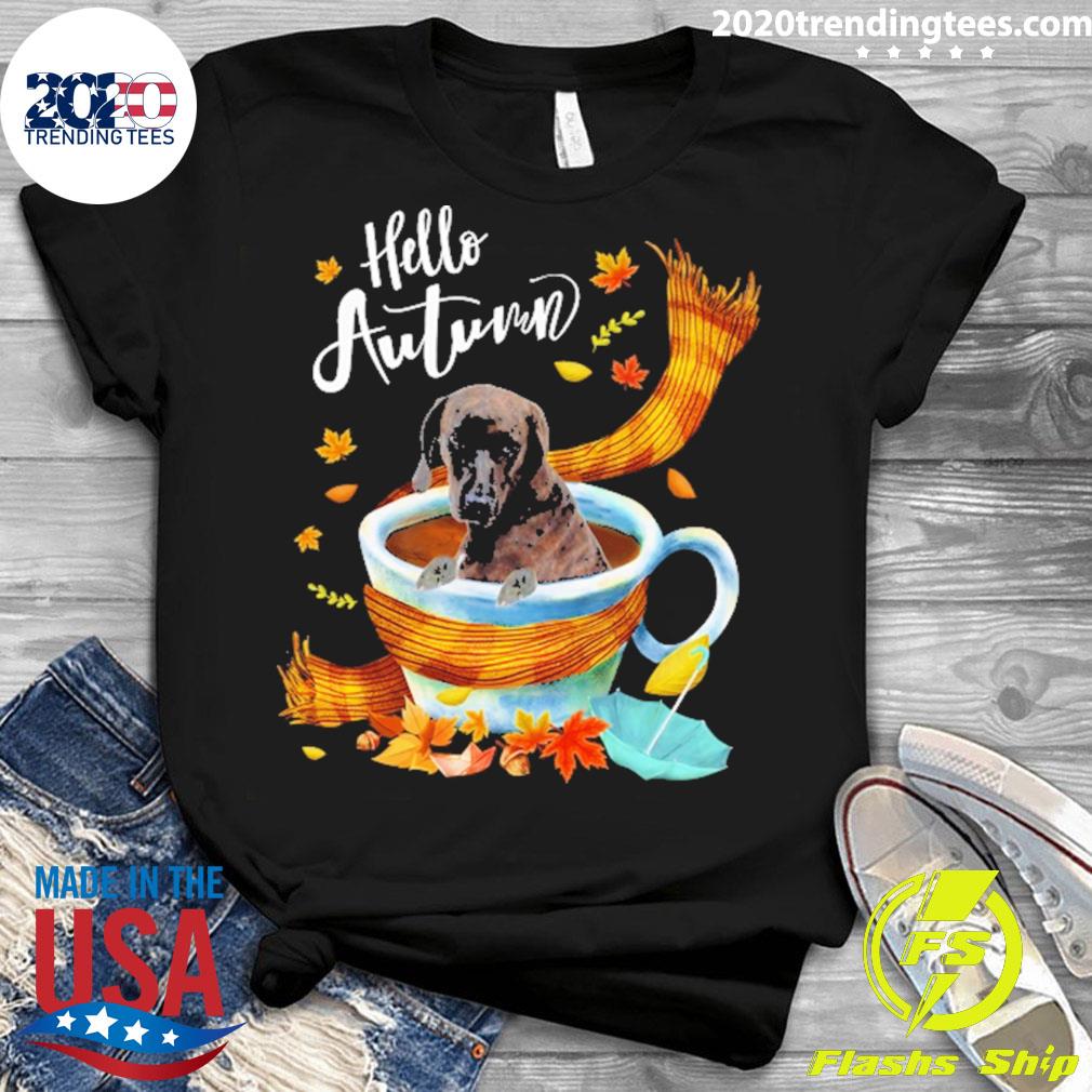 Official autumn Coffee Hello Plott Hound Dog - Adult & Kids T-Shirts, Sweatshirts & Hoodies apparel design preview 3