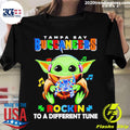 Official baby Yoda Buccaneers Autism Rockin To A - Adult & Kids T-Shirts, Sweatshirts & Hoodies apparel design preview 1