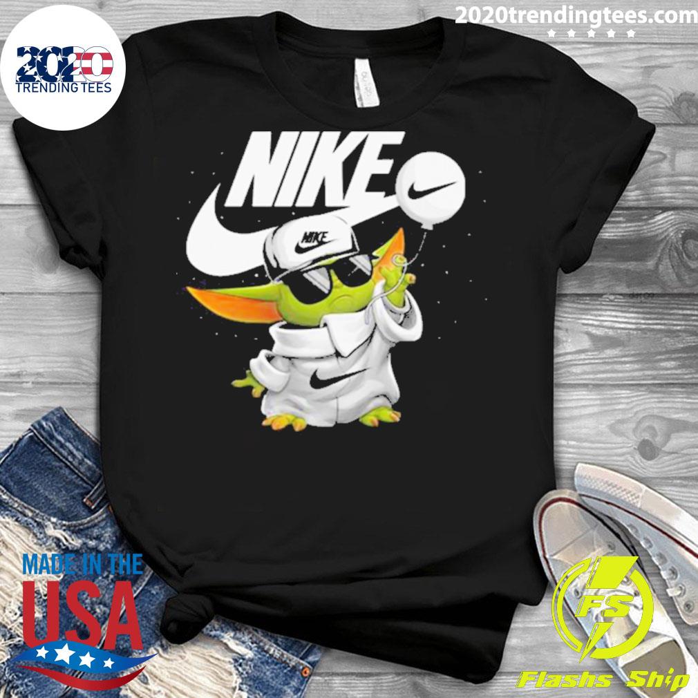 Official baby Yoda Nike Star War - Adult & Kids T-Shirts, Sweatshirts & Hoodies apparel design preview 3