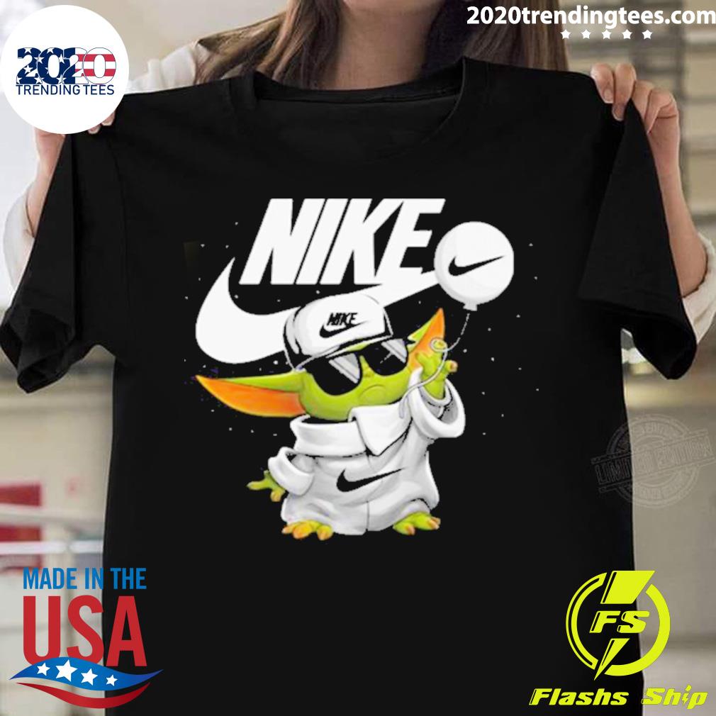 Official baby Yoda Nike Star War - Adult & Kids T-Shirts, Sweatshirts & Hoodies apparel design preview 1