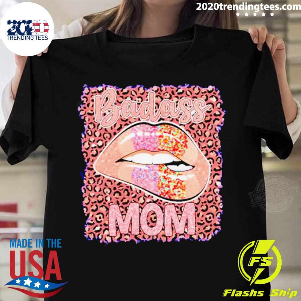 Official badass Mom Lips - Adult & Kids T-Shirts, Sweatshirts & Hoodies apparel design preview 1