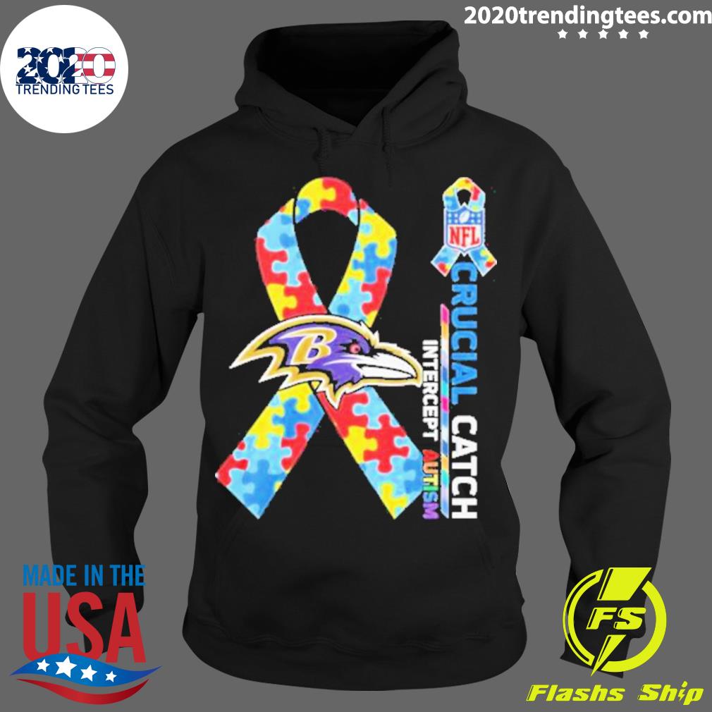 Official baltimore Ravens Nfl Crucial Catch Intercept - Adult & Kids T-Shirts, Sweatshirts & Hoodies apparel design preview 2