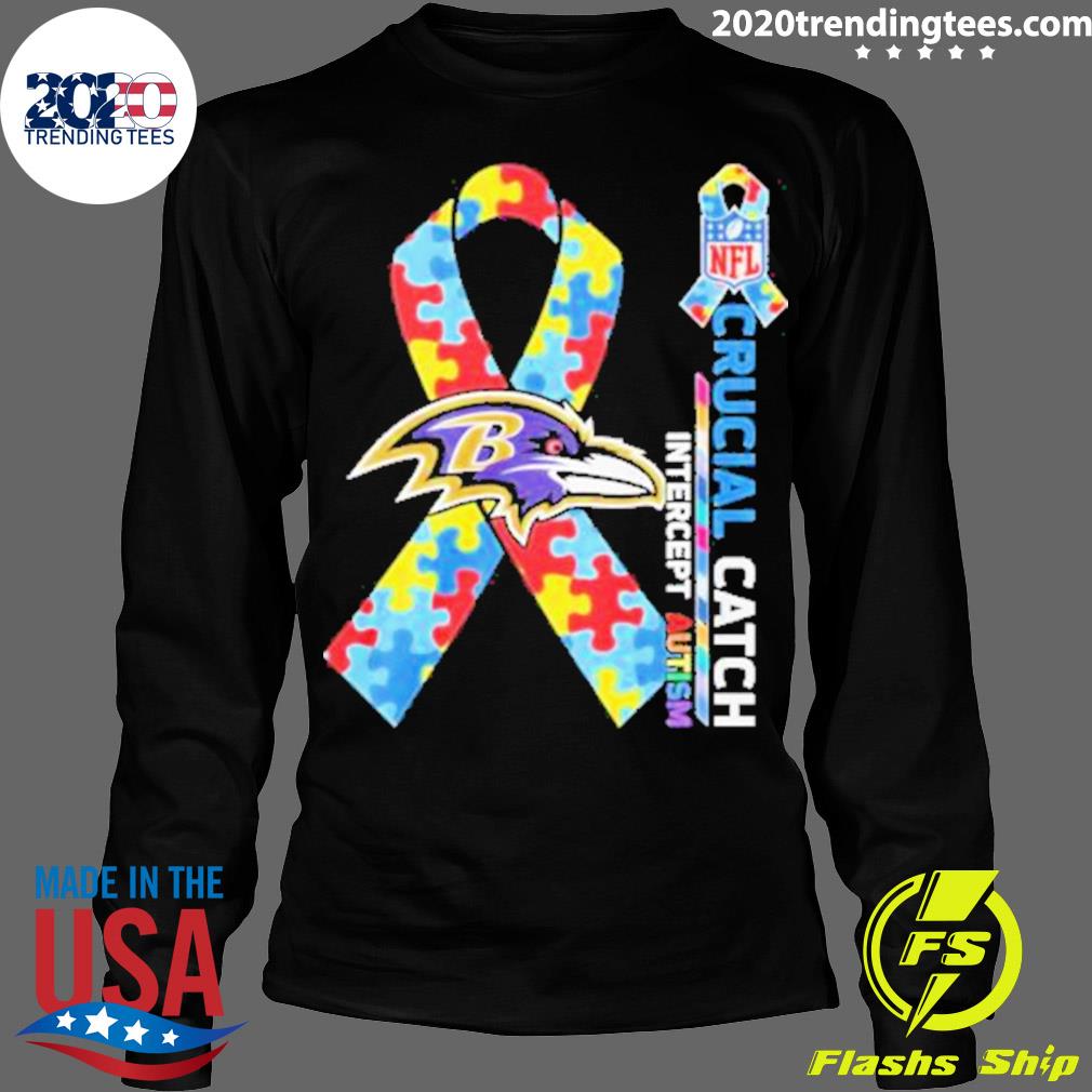 Official baltimore Ravens Nfl Crucial Catch Intercept - Adult & Kids T-Shirts, Sweatshirts & Hoodies apparel design preview 4