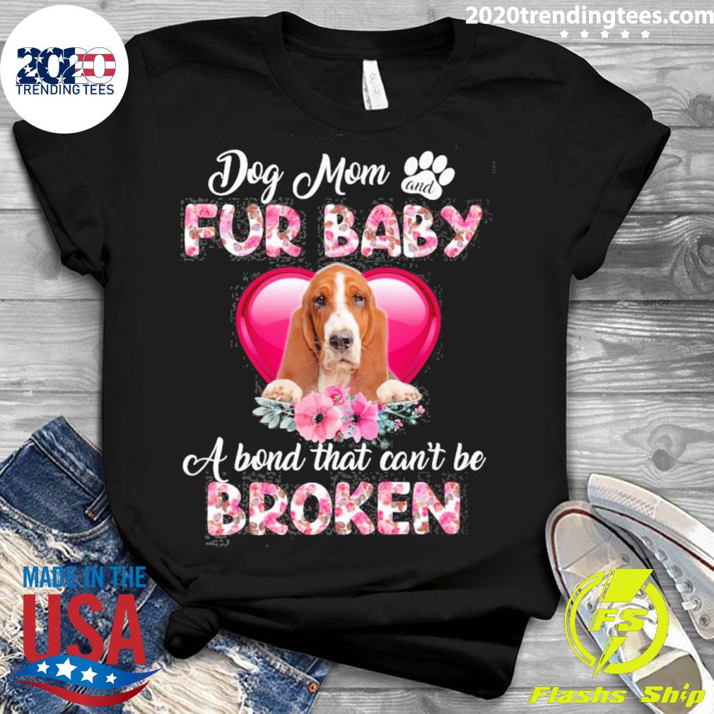 Official basset Hound Dog Mom And Fur Baby A Bond - Adult & Kids T-Shirts, Sweatshirts & Hoodies apparel design preview 3
