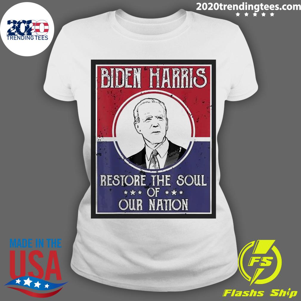 Official Biden Harris Restore The Soul Of Our Nation - Adult & Kids T-Shirts, Sweatshirts & Hoodies apparel design preview 3