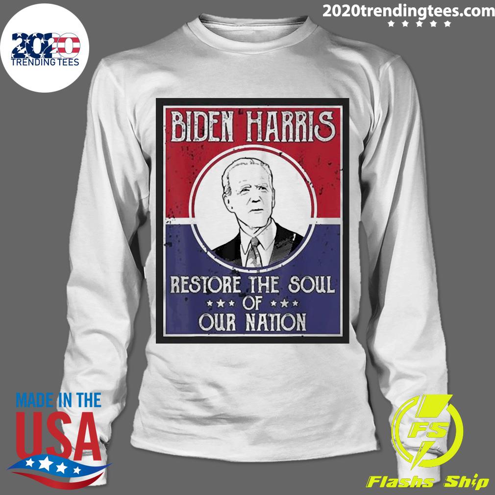 Official Biden Harris Restore The Soul Of Our Nation - Adult & Kids T-Shirts, Sweatshirts & Hoodies apparel design preview 4