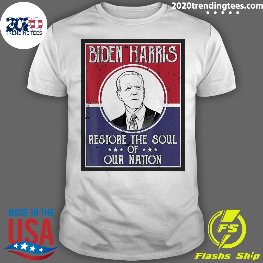 Official Biden Harris Restore The Soul Of Our Nation - Adult & Kids T-Shirts, Sweatshirts & Hoodies apparel design preview 1