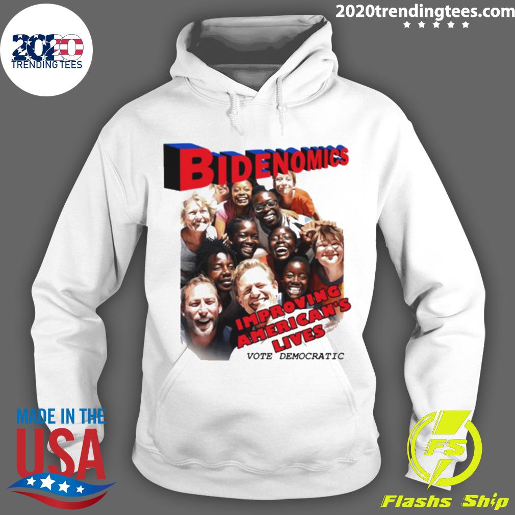 Official bidenomics Improving American's Lives - Adult & Kids T-Shirts, Sweatshirts & Hoodies apparel design preview 2