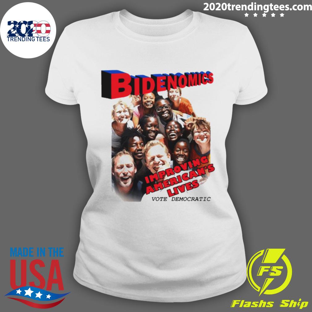 Official bidenomics Improving American's Lives - Adult & Kids T-Shirts, Sweatshirts & Hoodies apparel design preview 3