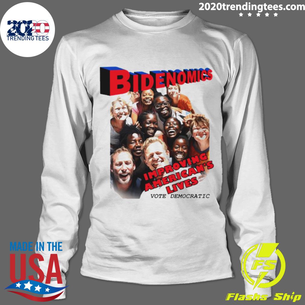 Official bidenomics Improving American's Lives - Adult & Kids T-Shirts, Sweatshirts & Hoodies apparel design preview 4