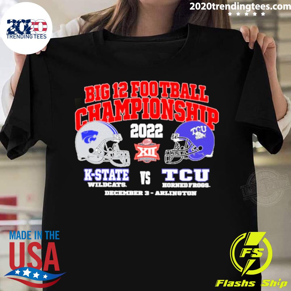 Official big 12 Football Championship 2022 Tcu Horned - Adult & Kids T-Shirts, Sweatshirts & Hoodies apparel design preview 1