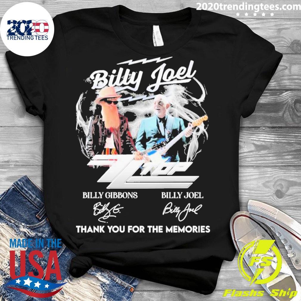Official billy Joel Zz Top Thank You For The Memories - Adult & Kids T-Shirts, Sweatshirts & Hoodies apparel design preview 3