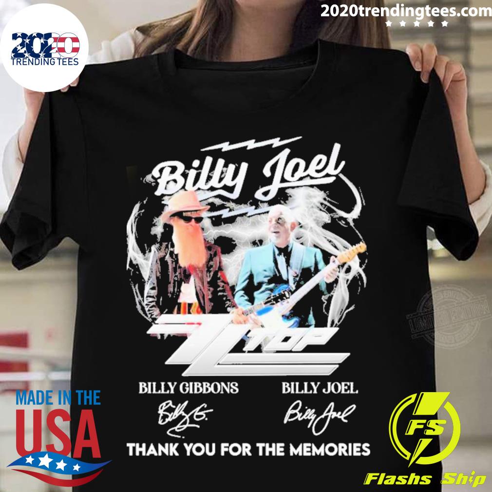 Official billy Joel Zz Top Thank You For The Memories - Adult & Kids T-Shirts, Sweatshirts & Hoodies apparel design preview 1