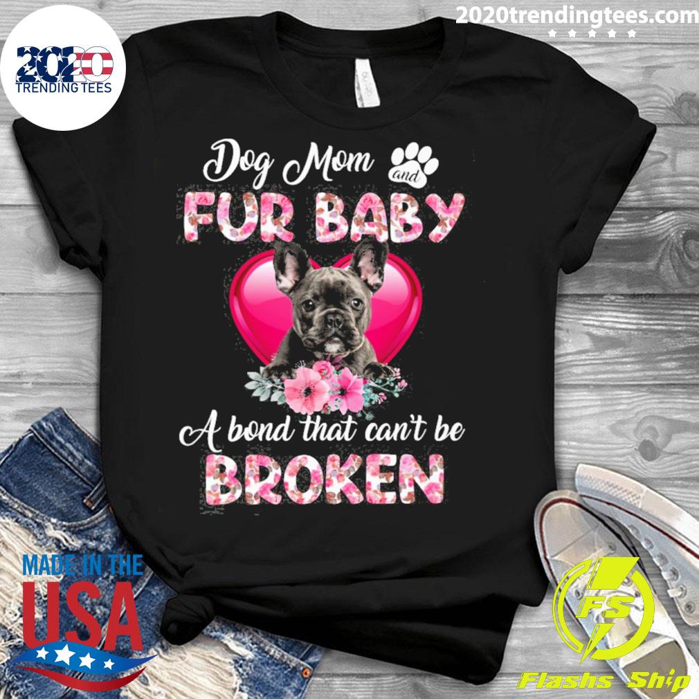 Official black French Bulldog Dog Mom And Fur Baby A - Adult & Kids T-Shirts, Sweatshirts & Hoodies apparel design preview 3