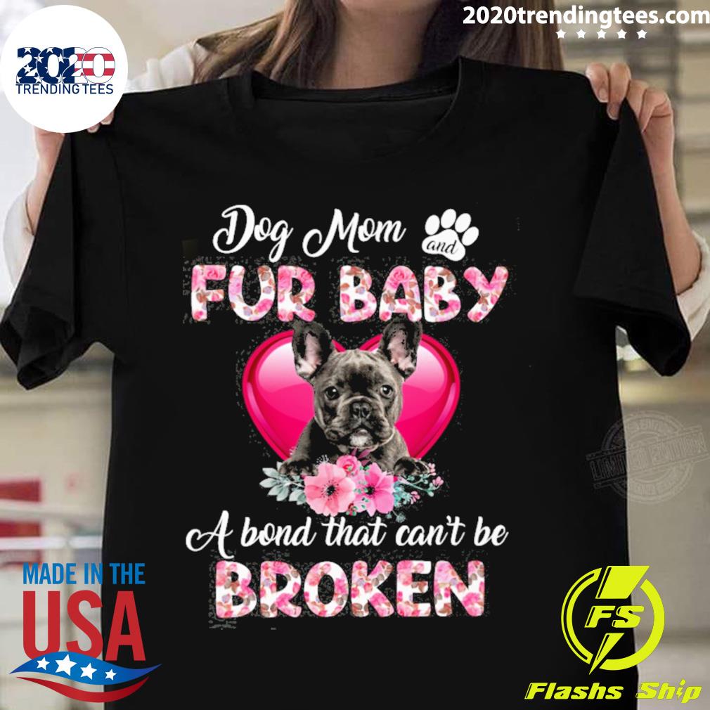 Official black French Bulldog Dog Mom And Fur Baby A - Adult & Kids T-Shirts, Sweatshirts & Hoodies apparel design preview 1
