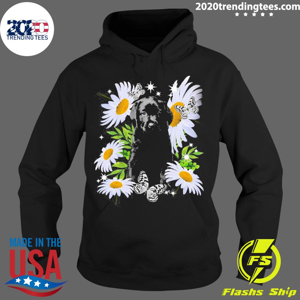 Official black Labs Dog Daisy Flower - Adult & Kids T-Shirts, Sweatshirts & Hoodies apparel design preview 2