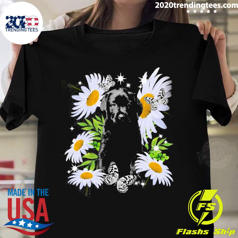 Official black Labs Dog Daisy Flower - Adult & Kids T-Shirts, Sweatshirts & Hoodies apparel design preview 1