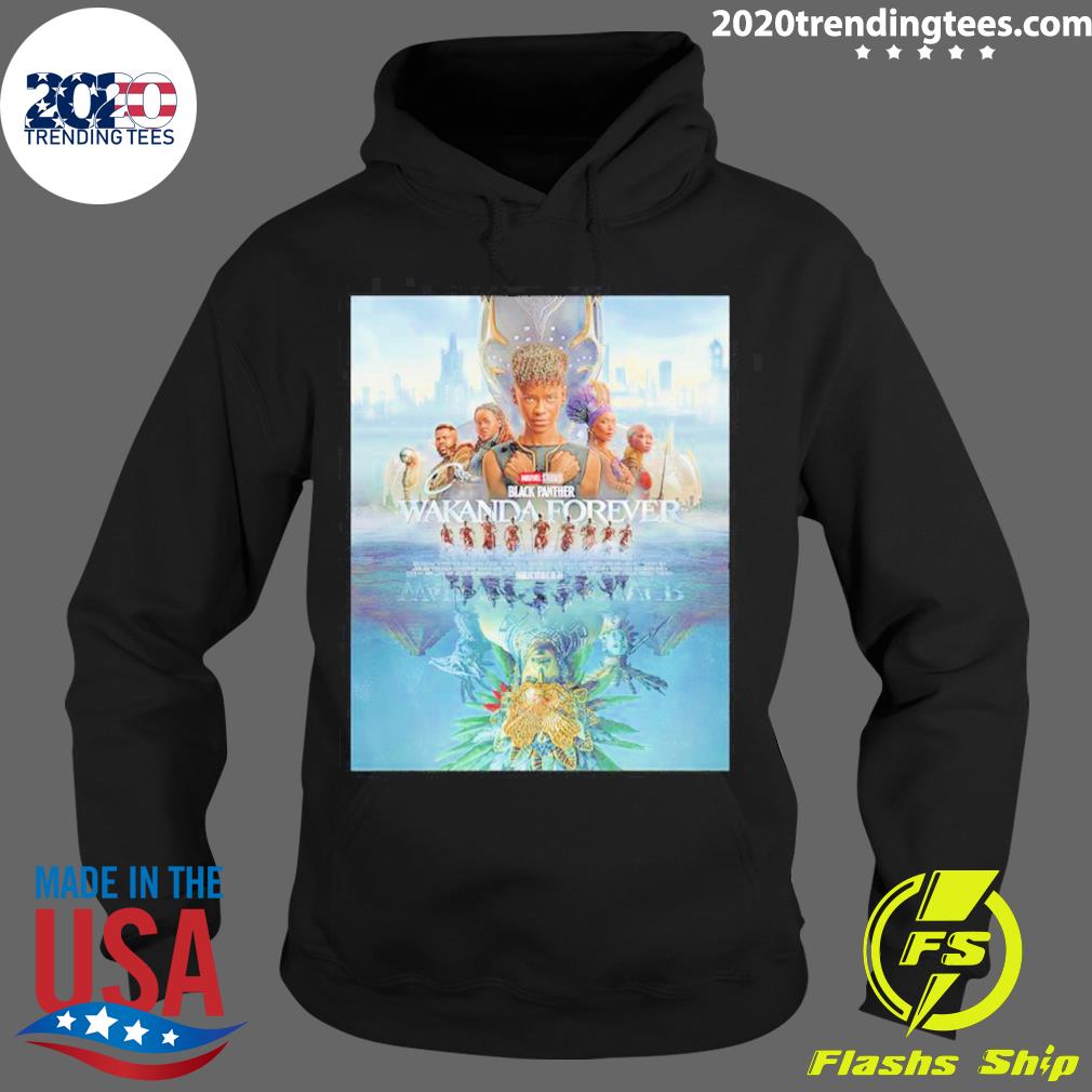 Official black Panther Wakanda Forever Poster - Adult & Kids T-Shirts, Sweatshirts & Hoodies apparel design preview 2