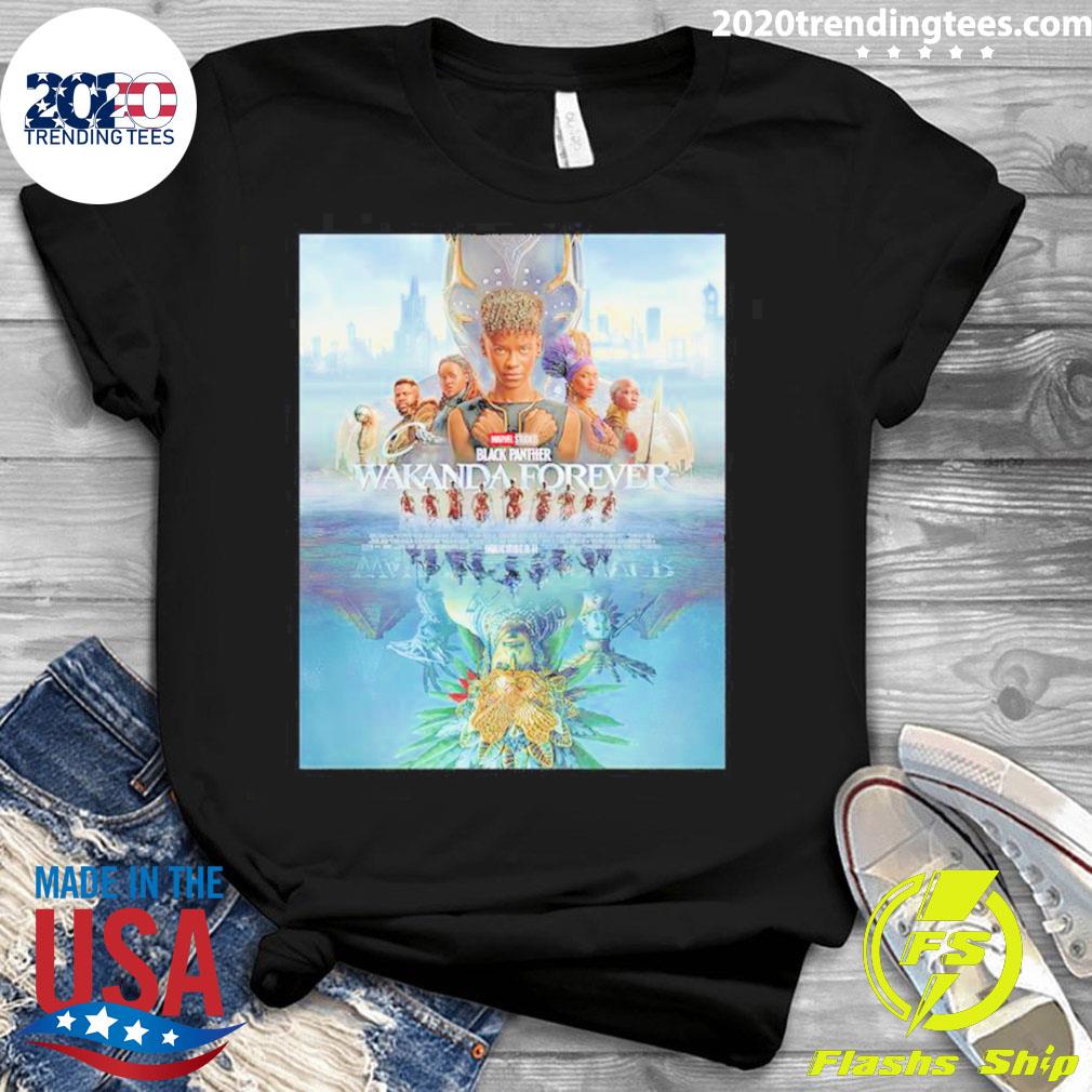 Official black Panther Wakanda Forever Poster - Adult & Kids T-Shirts, Sweatshirts & Hoodies apparel design preview 3