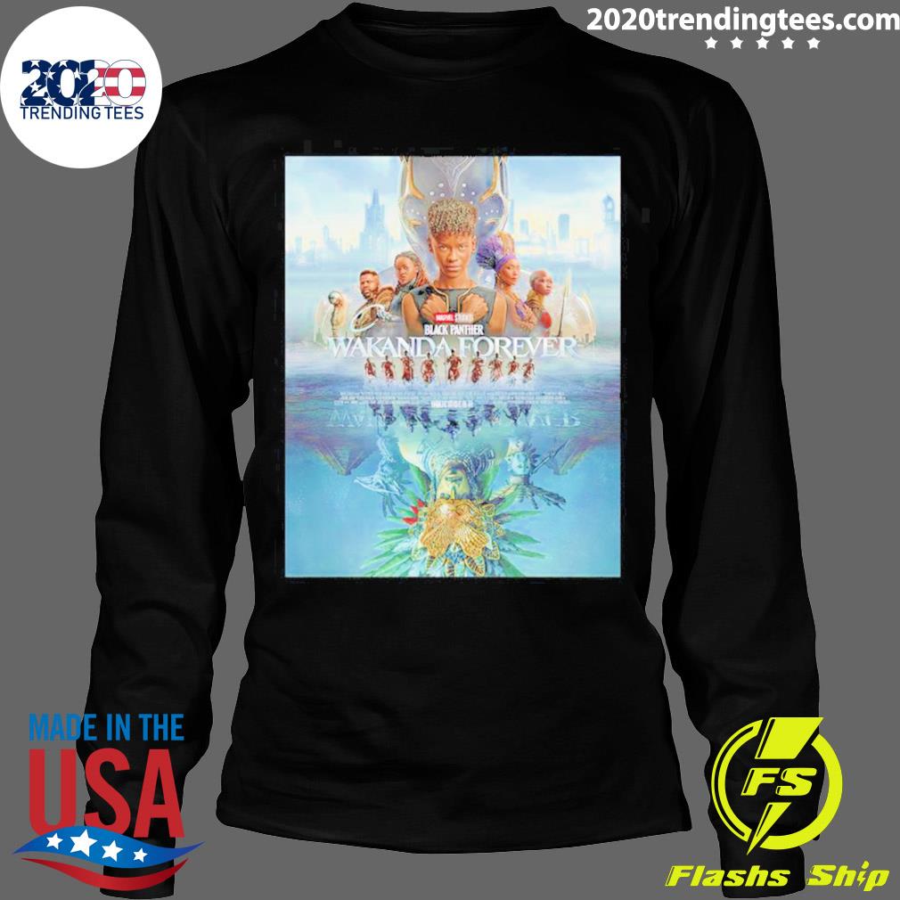 Official black Panther Wakanda Forever Poster - Adult & Kids T-Shirts, Sweatshirts & Hoodies apparel design preview 4
