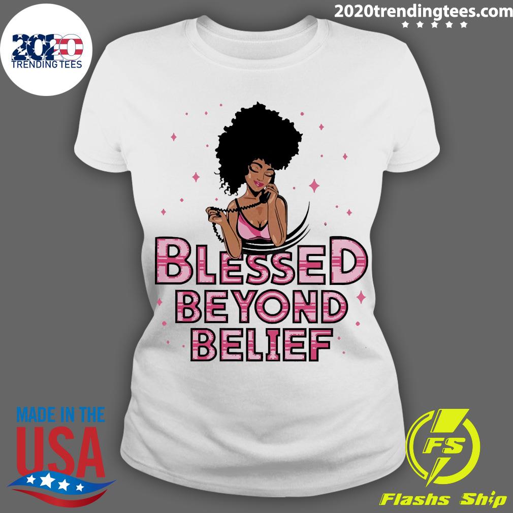 Official Blessed Beyond Belief Afro Lola Pink - Adult & Kids T-Shirts, Sweatshirts & Hoodies apparel design preview 3