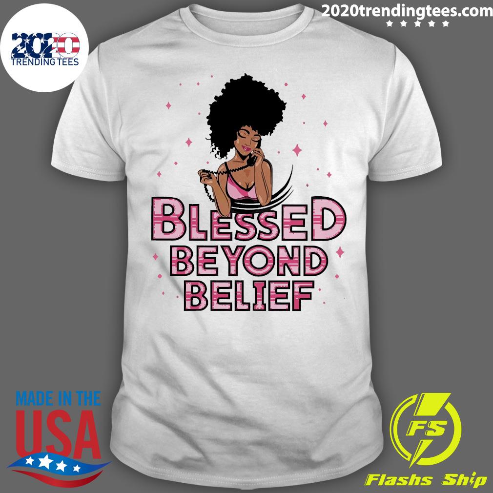 Official Blessed Beyond Belief Afro Lola Pink - Adult & Kids T-Shirts, Sweatshirts & Hoodies apparel design preview 1