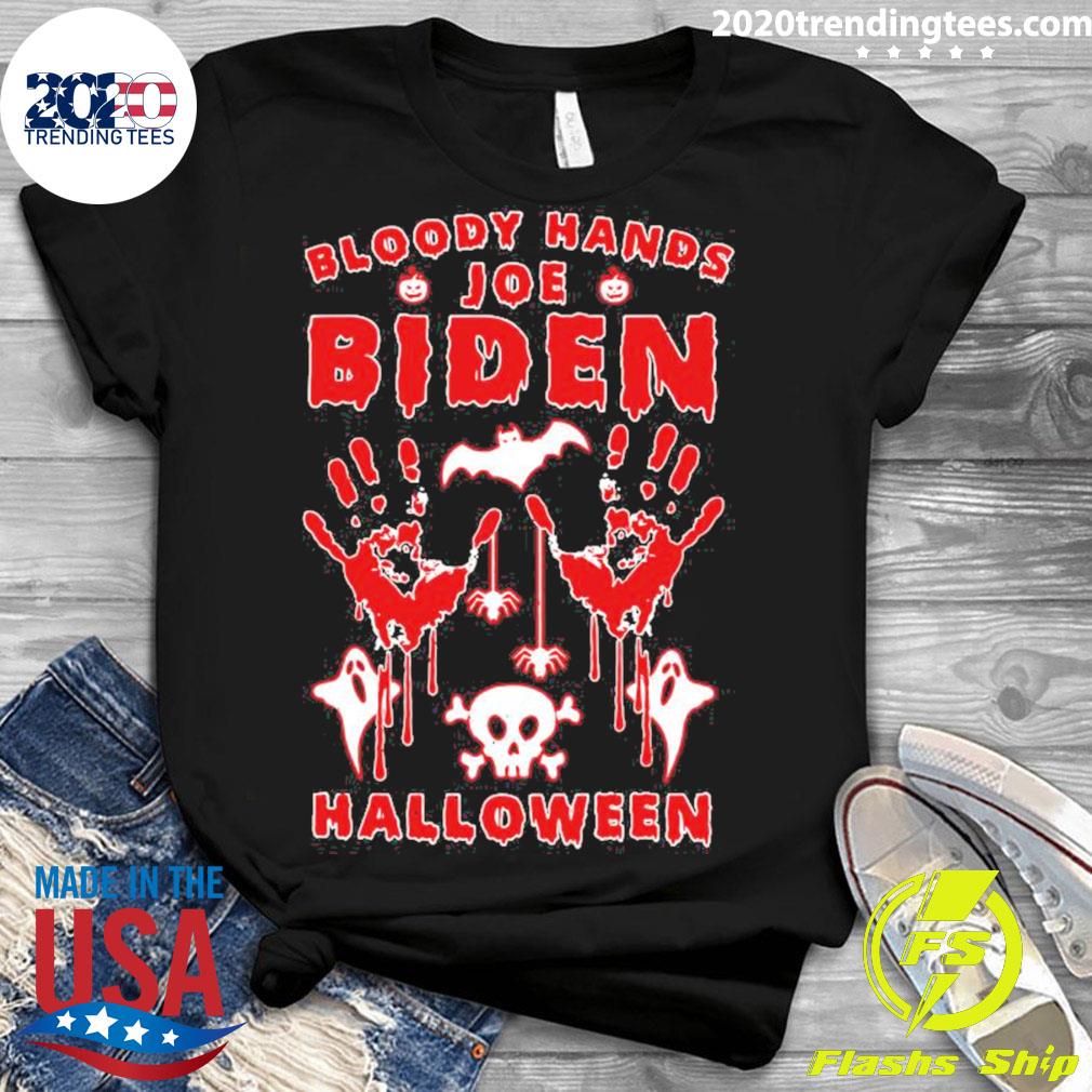 Official bloody Hands Joe Biden Halloween - Adult & Kids T-Shirts, Sweatshirts & Hoodies apparel design preview 3